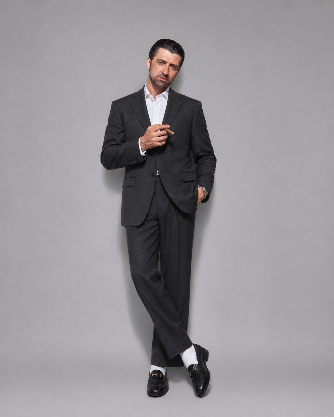 Giovanni Notch Lapel Wayward Dark Grey Suit