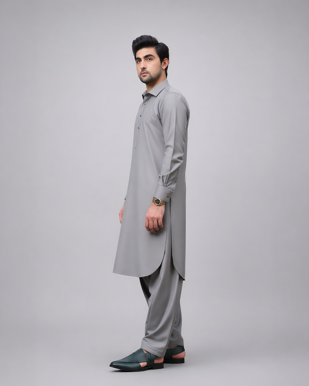 Grey Kameez Shalwar