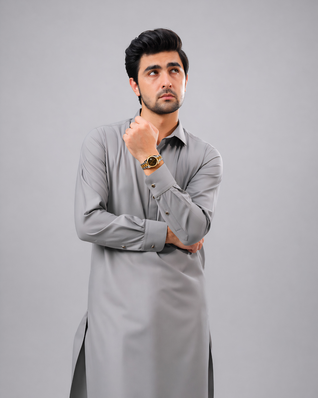 Grey Kameez Shalwar