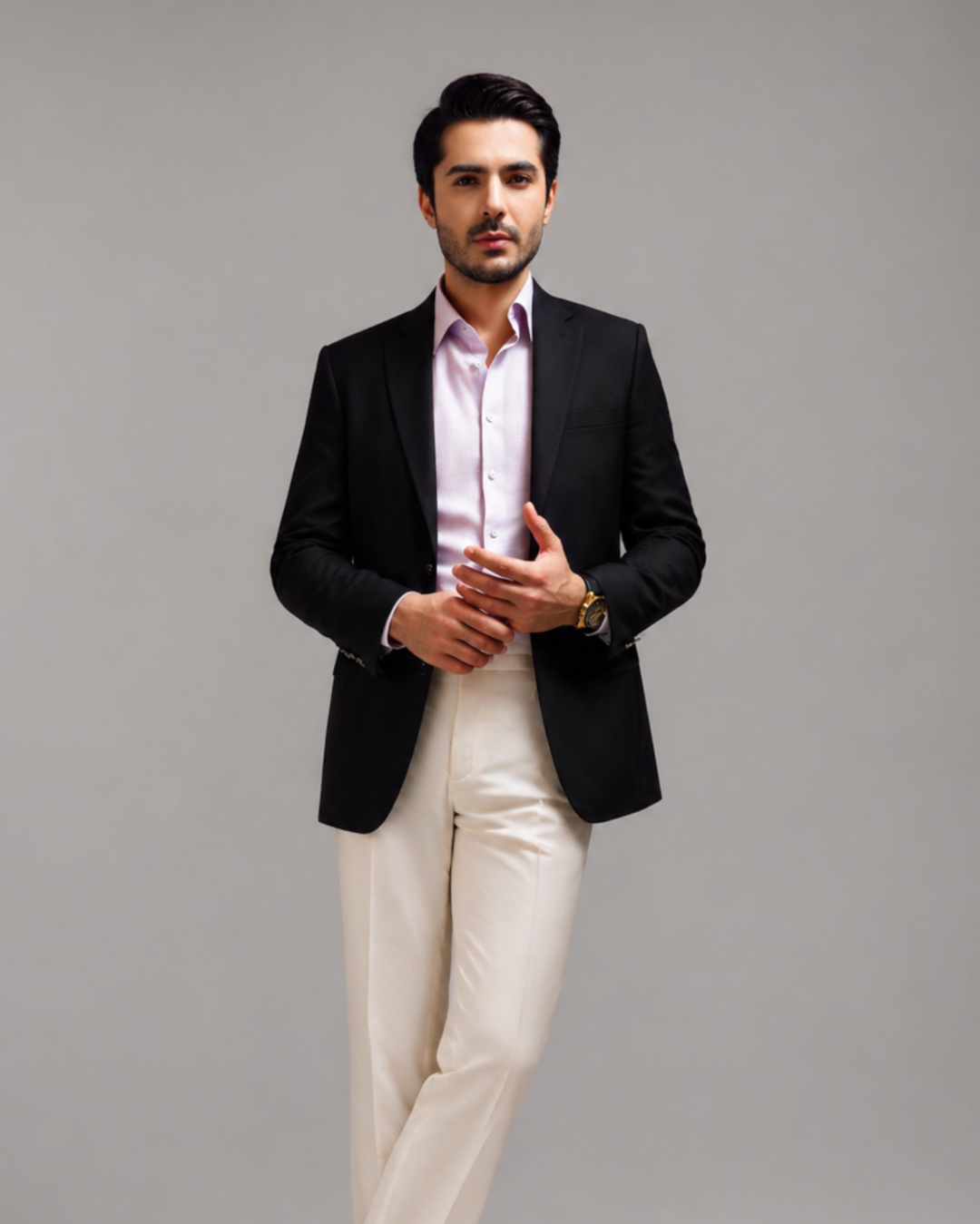 Dark Navy Blue Chekov Blazer